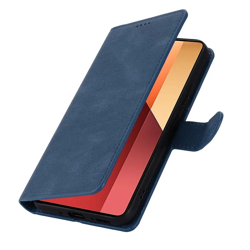 Для Xiaomi Redmi Note 13 Pro 4G / Poco M6 Pro 4G Чехол с магнитной застежкой, держатель для карт, подставка для телефона - Синий