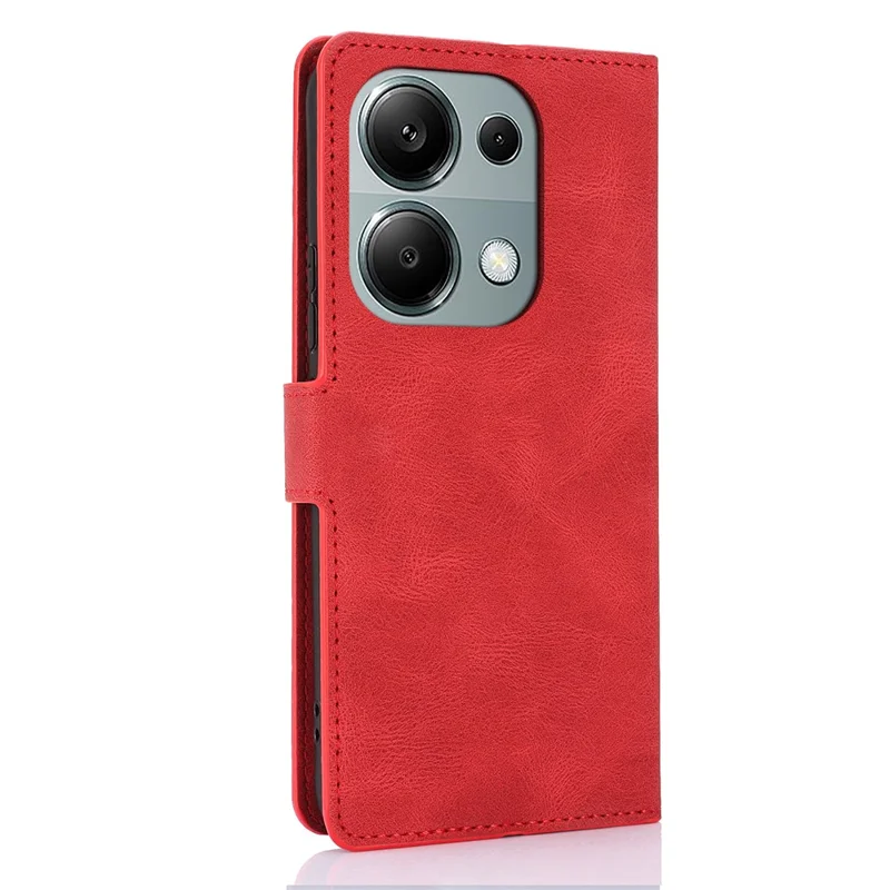 Per Xiaomi Redmi Note 13 Pro 4G / Poco M6 Pro 4G Custodia Fermaglio Magnetico Porta Carte Supporto Custodia per Telefono - Rosso