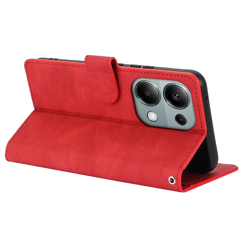 Per Xiaomi Redmi Note 13 Pro 4G / Poco M6 Pro 4G Custodia Fermaglio Magnetico Porta Carte Supporto Custodia per Telefono - Rosso