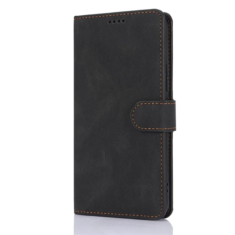 For Samsung Galaxy A05 4G Cases Shock Absorbing Leather Folio Wallet Phone Case - Black