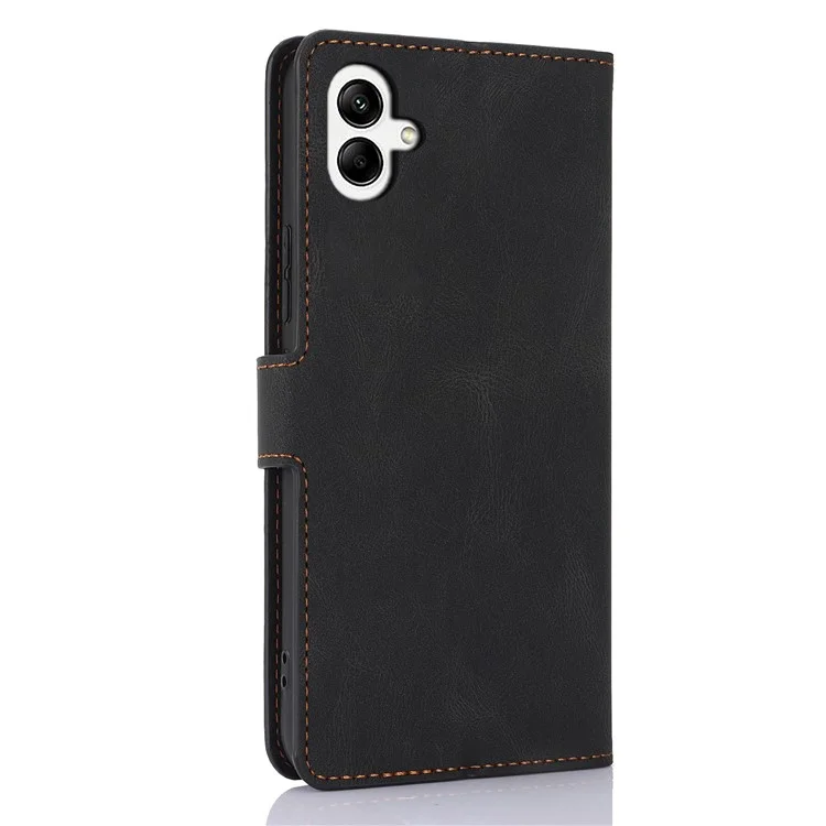 For Samsung Galaxy A05 4G Cases Shock Absorbing Leather Folio Wallet Phone Case - Black