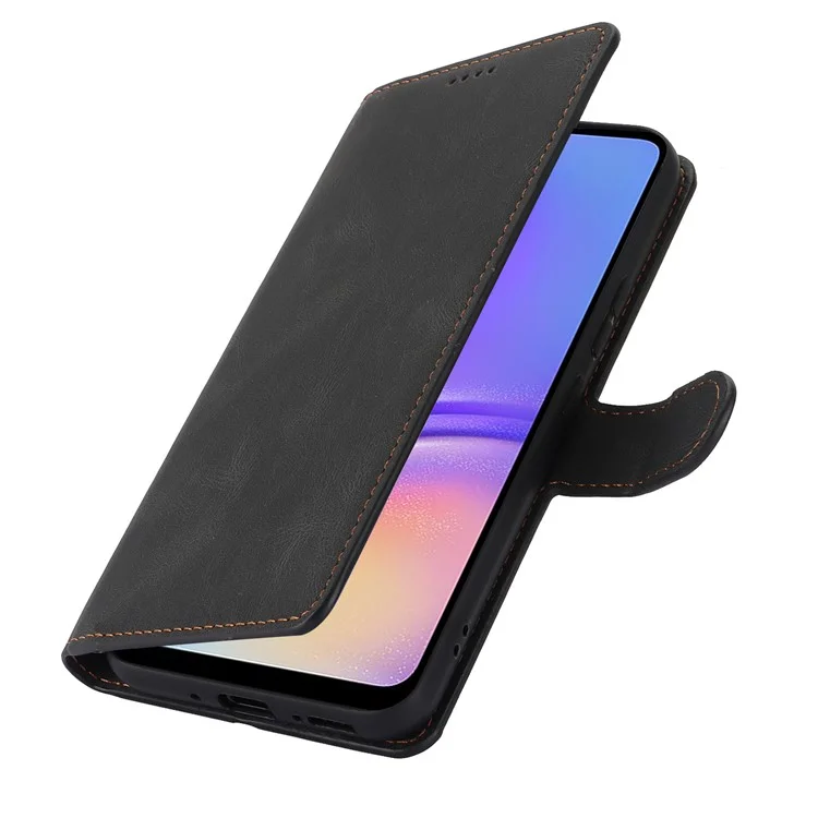 For Samsung Galaxy A05 4G Cases Shock Absorbing Leather Folio Wallet Phone Case - Black