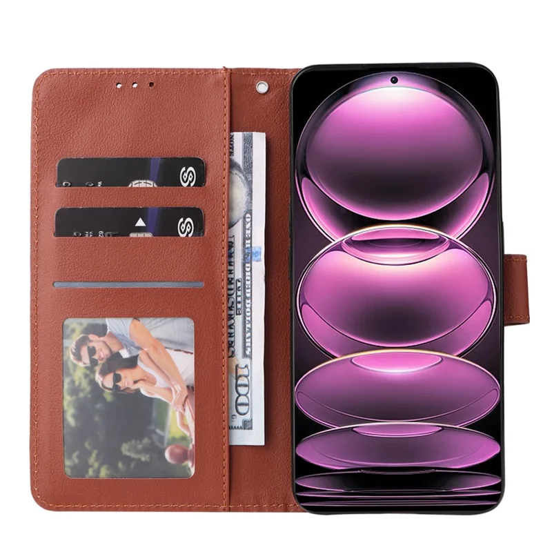 For Xiaomi Redmi Note 12 Pro 5G / Redmi Note 12 Pro Speed 5G / Poco X5 Pro 5G Wallet Case Leather Scratch-proof Stand Cover - Brown