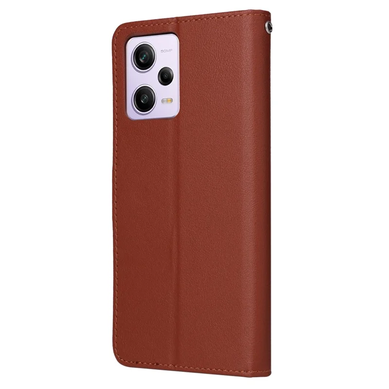 For Xiaomi Redmi Note 12 Pro 5G / Redmi Note 12 Pro Speed 5G / Poco X5 Pro 5G Wallet Case Leather Scratch-proof Stand Cover - Brown
