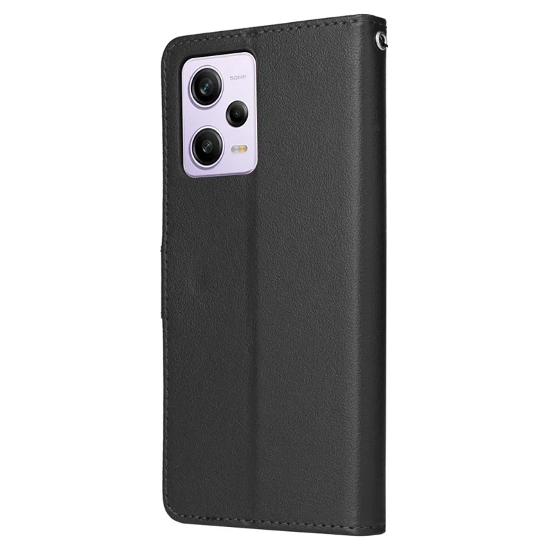 Para Xiaomi Redmi Note 12 Pro 5G / Redmi Note 12 Pro Speed 5G / Poco X5 Pro 5G Capa de carteira de couro resistente a arranhões - Preto