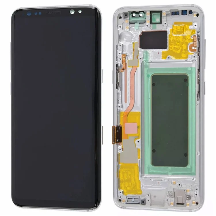 For Samsung Galaxy S8 G950 Grade C OLED Screen and Digitizer Assembly + Frame Replacement Part (without Logo) - Silver