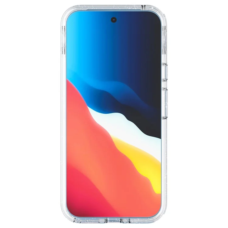 Pour Google Pixel 9 Pro 6,8 Pouces Cas Tpu + pc Glitter Transparent Phone Cover - Blanc Scintillant Blanc