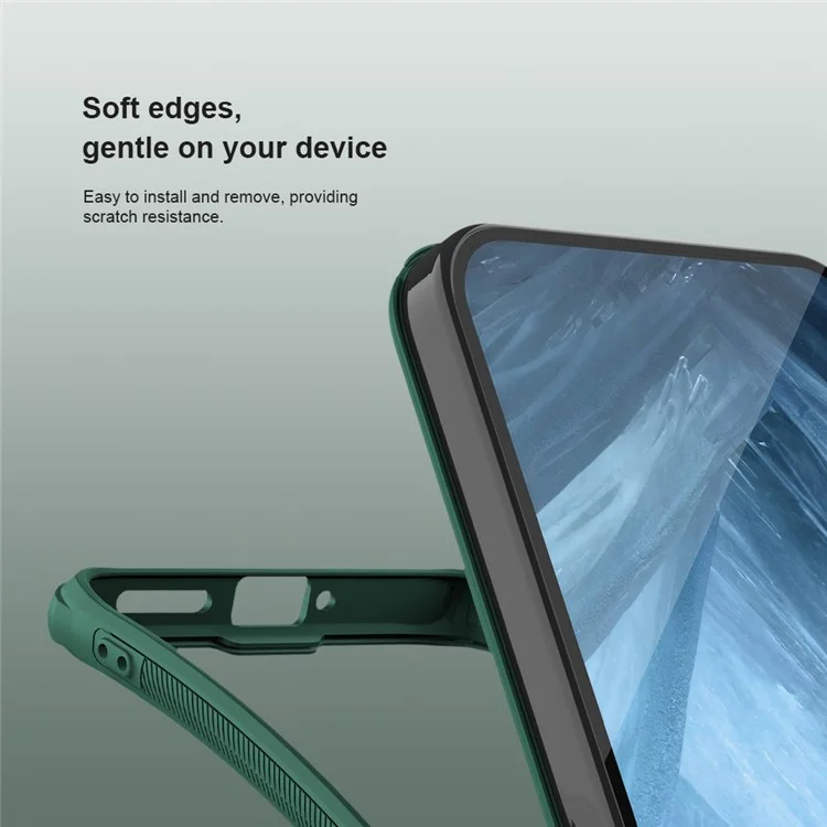 NILLKIN Frosted Shield Pro para Google Pixel 9 / Pixel 9 Pro Funda de Teléfono Magnética Caso de PC+TPU Anti-Caída - Negro