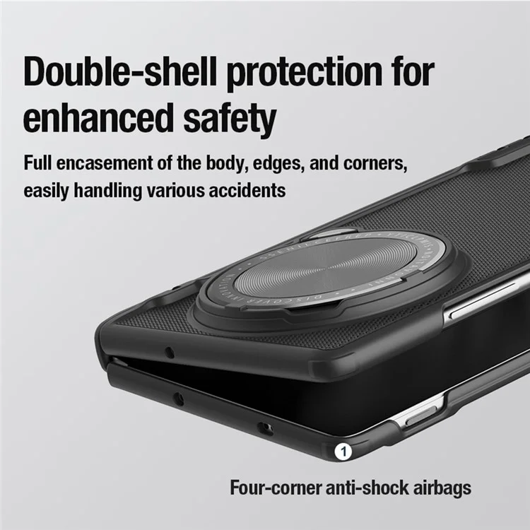 NILLKIN Super Frosted Shield Prop for vivo X Fold3 Pro Case Compatible with MagSafe Camera Lens Lid Kickstand Phone Cover