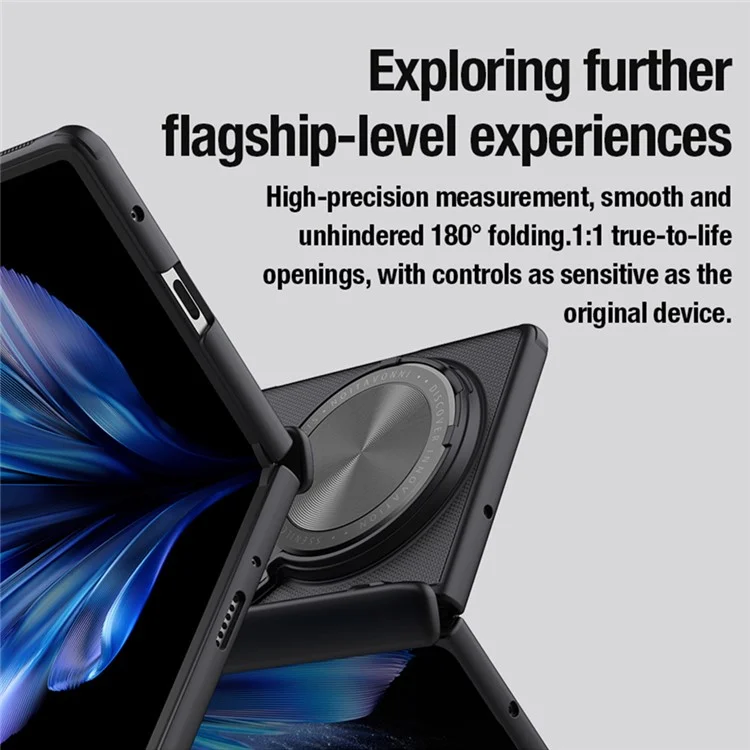 NILLKIN Super Frosted Shield Prop for vivo X Fold3 Pro Case Compatible with MagSafe Camera Lens Lid Kickstand Phone Cover