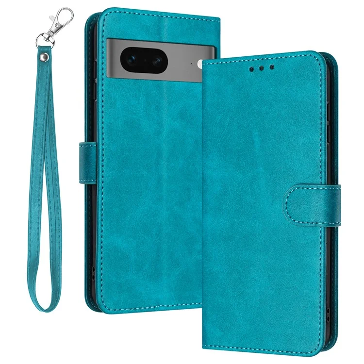 For Google Pixel 7 5G Phone Case Solid Color Anti-Fall Leather Cover Wholesale Cell Phone Accessories - Green
