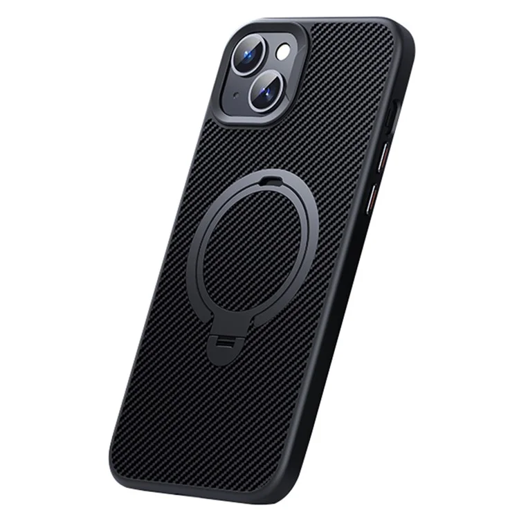 Phone Cases for iPhone 15 Plus Compatible with MagSafe Kickstand PC+TPU Phone Cover - Black