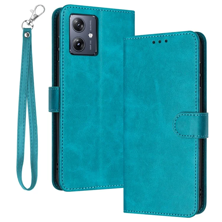 For Motorola Moto G54 5G / G54 Power Edition Case Leather Stand Shockproof Cell Phone Cover - Green