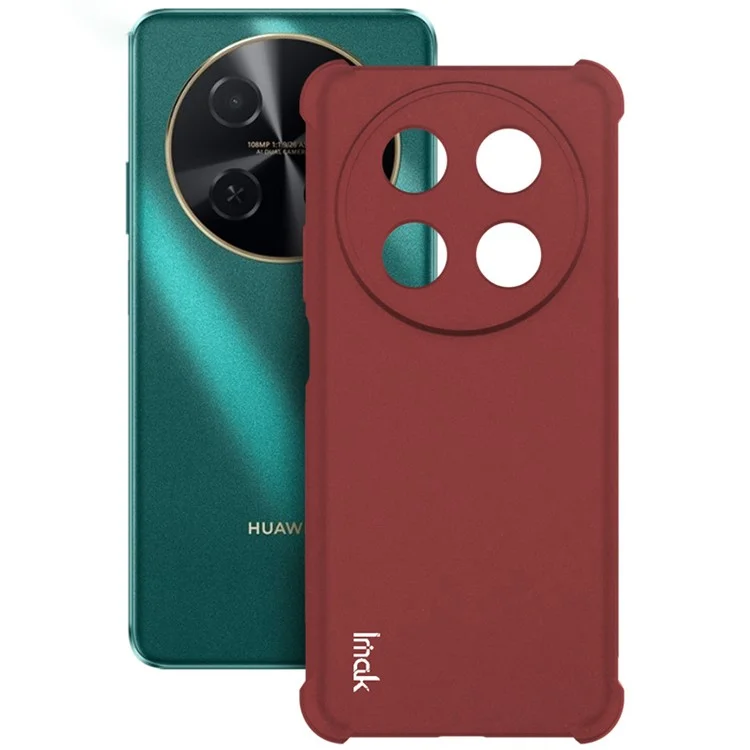 IMAK Para Huawei nova 12i 4G / Enjoy 70 Pro Casos Capa TPU Fosca Resistente a Choques Airbag Celular - Vermelho