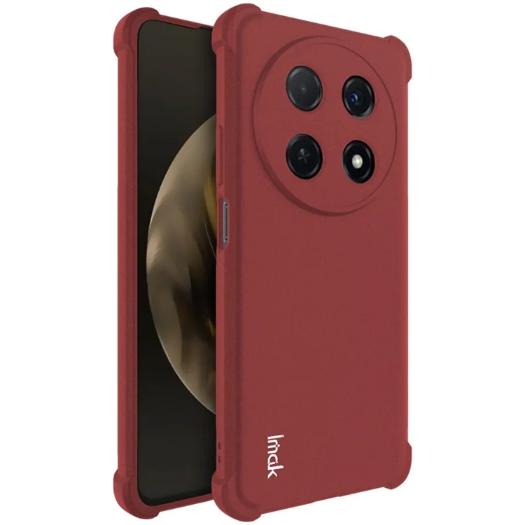 IMAK Para Huawei nova 12i 4G / Enjoy 70 Pro Casos Capa TPU Fosca Resistente a Choques Airbag Celular - Vermelho