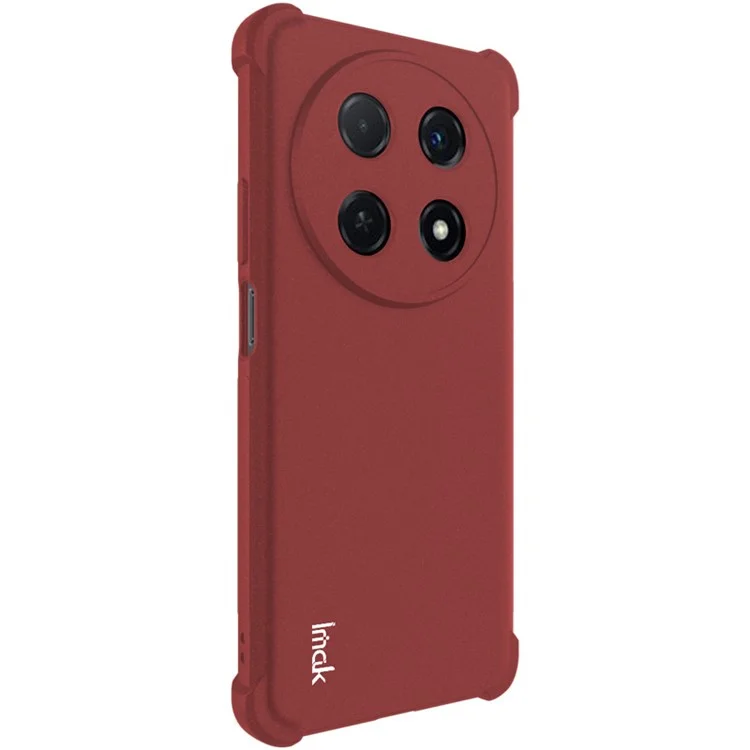 IMAK Para Huawei nova 12i 4G / Enjoy 70 Pro Casos Capa TPU Fosca Resistente a Choques Airbag Celular - Vermelho