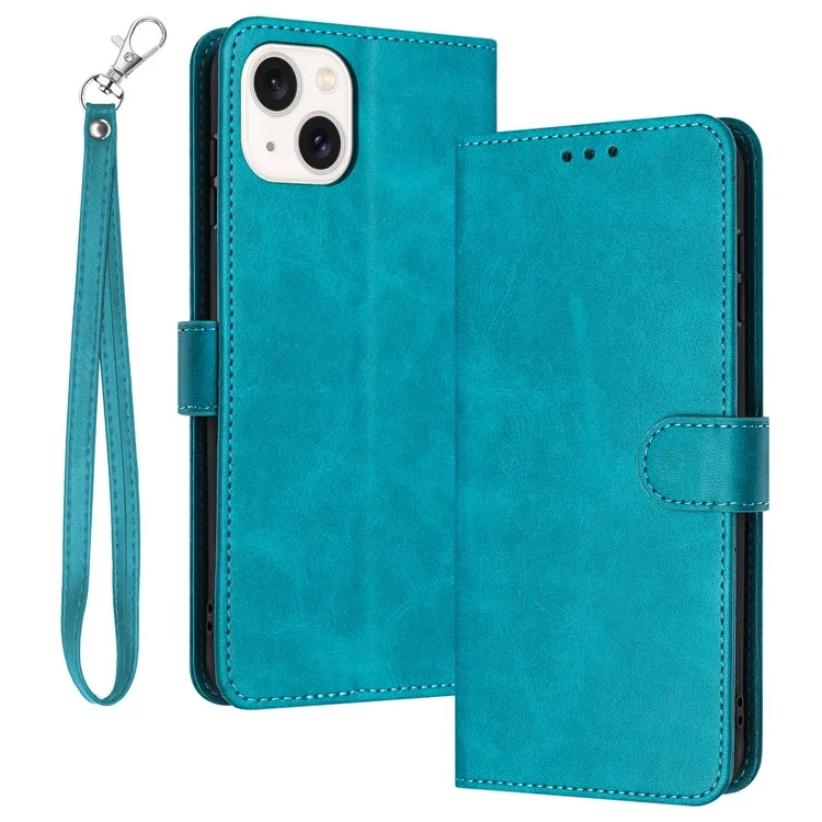 For iPhone 14 / 13 Wholesale Case Anti-Scratch Phone Shell Stand Cover with Wallet Function - Green