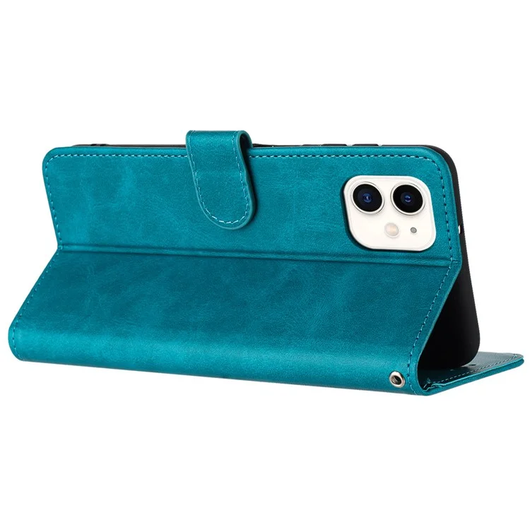 Custodia per iPhone 11 Anti-Graffio Portafoglio Stand Custodia per Telefono Colore Puro Guscio per Telefono Cellulare - Verde