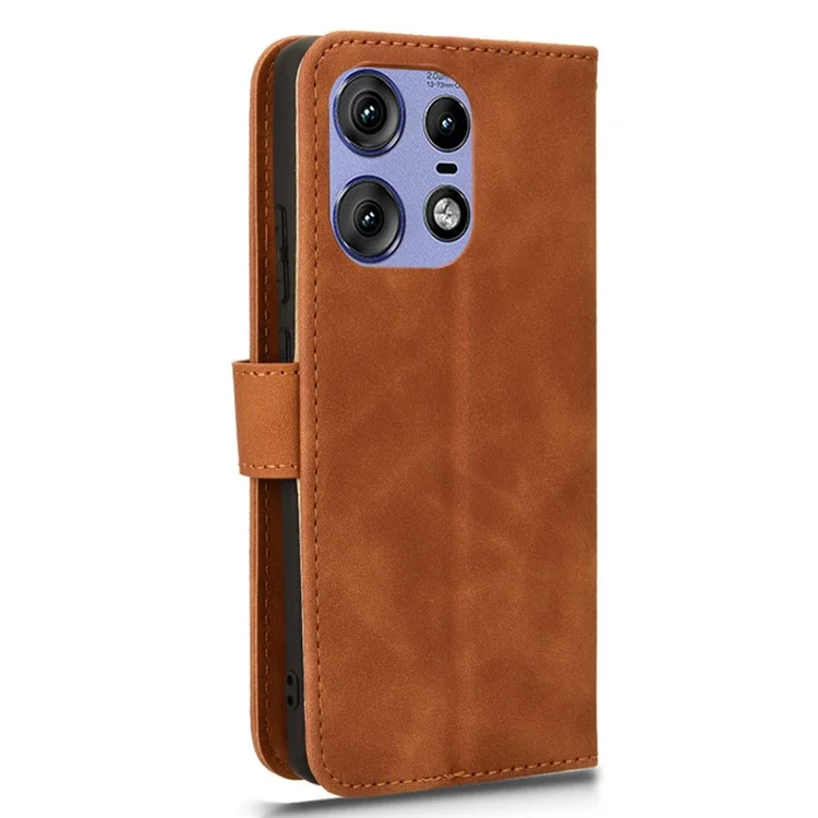 For Motorola Edge 50 Pro 5G Mobile Accessories Wholesale Phone Case PU Leather Phone Stand Cover Wallet - Brown