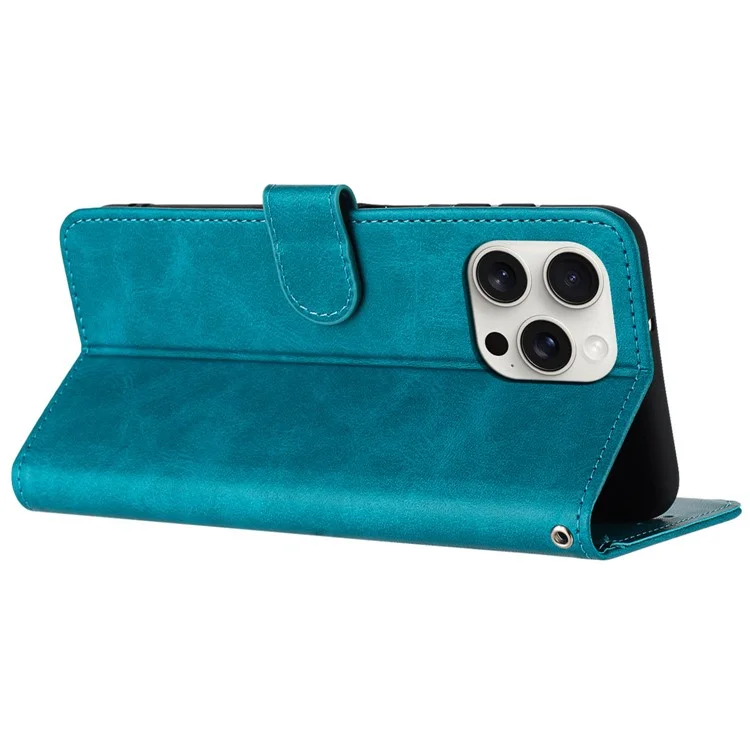 For iPhone 14 Pro Max Mobile Accessories Supplier Drop Proof Calf Texture PU Leather Phone Cover - Green
