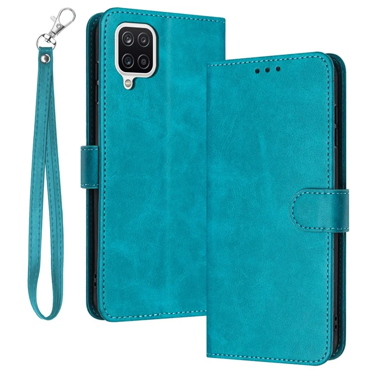 For Samsung Galaxy A12 / M12 / F12 Case Calf Texture Book Style Phone Cover Mobile Accessories Wholesale - Green
