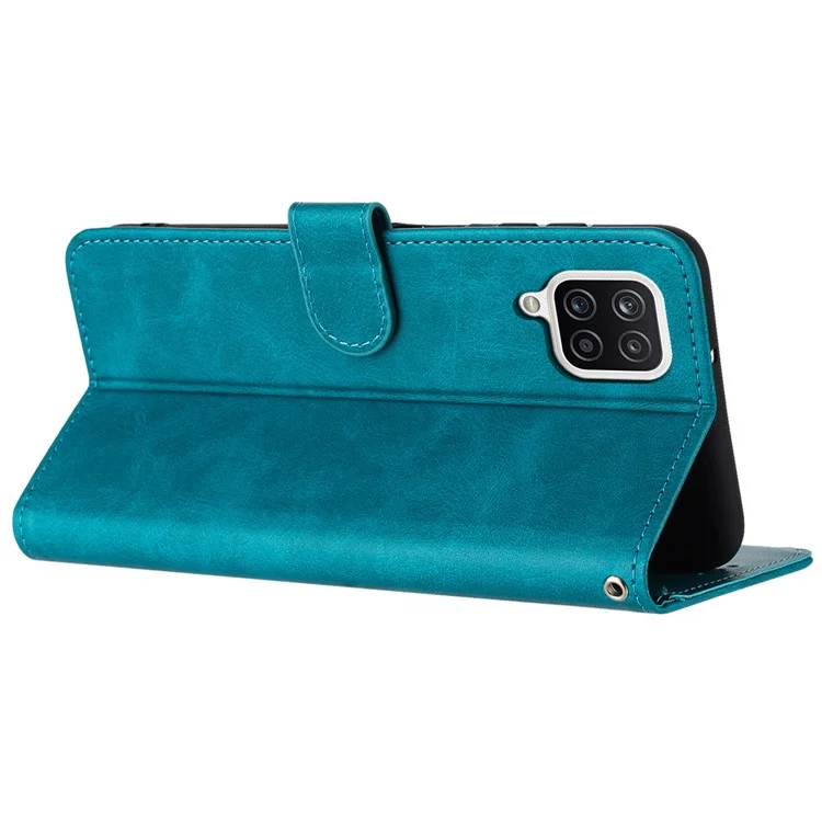 For Samsung Galaxy A12 / M12 / F12 Case Calf Texture Book Style Phone Cover Mobile Accessories Wholesale - Green