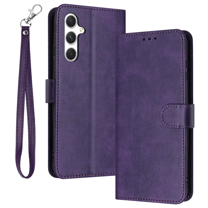 Pour Samsung Galaxy A13 5G / A04 4G (164,4 x 76,3 x 9,1 mm) / A04s 4G (164,7 x 76,7 x 9,1 mm) / M13 5G Calf Texture Phone Cover - Violet