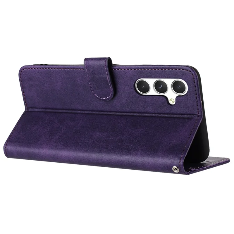 Pour Samsung Galaxy A13 5G / A04 4G (164,4 x 76,3 x 9,1 mm) / A04s 4G (164,7 x 76,7 x 9,1 mm) / M13 5G Calf Texture Phone Cover - Violet
