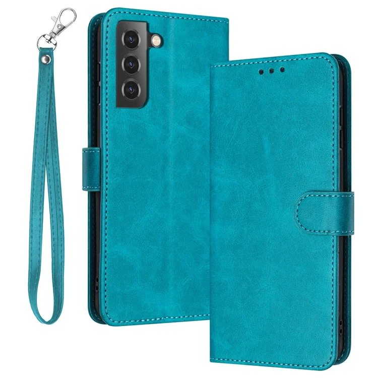 For Samsung Galaxy S21 FE 5G Case PU Leather Calf Texture Phone Wallet Cover Mobile Accessories Supplier - Green