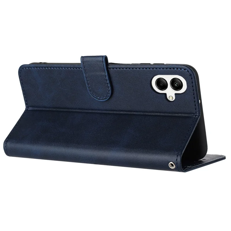 For Samsung Galaxy A05 4G Case Leather Stand Wallet Full Protection Cell Phone Cover - Sapphire