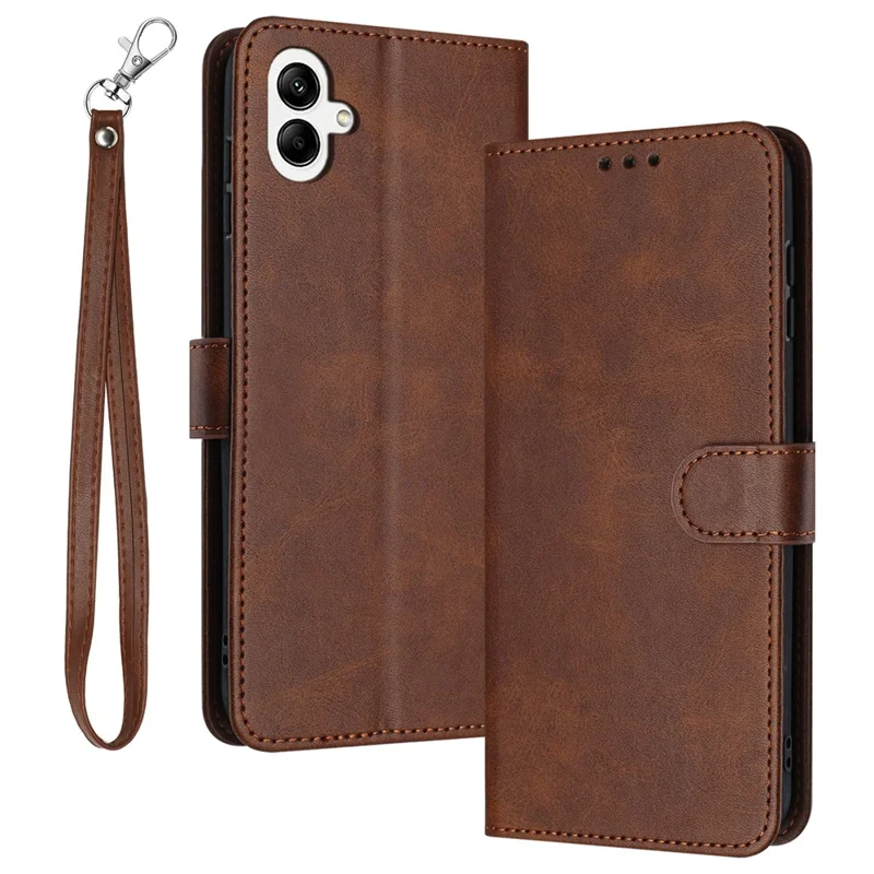 Per Samsung Galaxy A05 4G Case Pelle Supporto Portafoglio Protezione Completa Custodia per Cellulare - Marrone