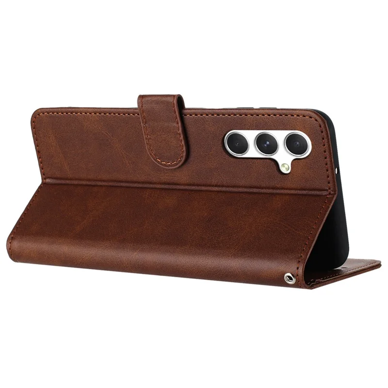 Til Samsung Galaxy M54 5G telefonbeskytter, pung i PU-læder med standfunktion, tilbehør til mobiler - Brun