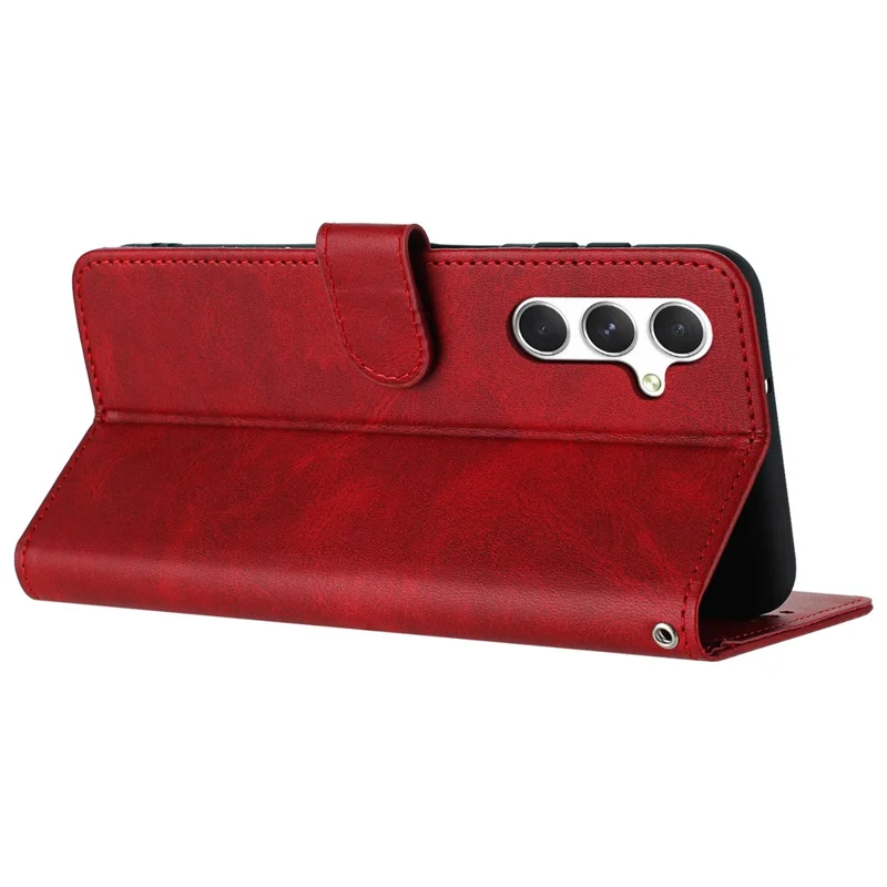 For Samsung Galaxy M54 5G Phone Shell Wallet PU Leather Stand Case Mobile Accessories Supplier - Red