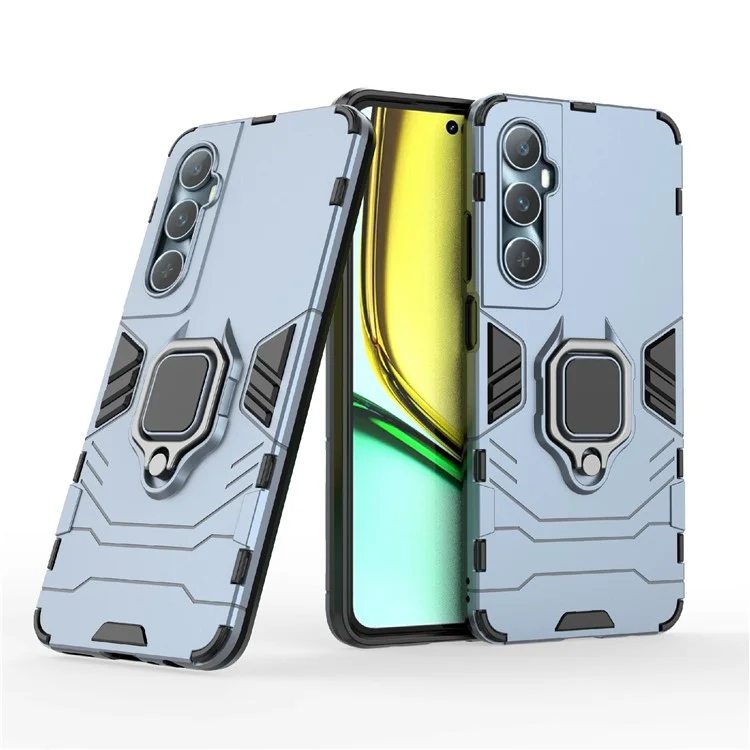 Für Realme C65 4G PC+TPU Handyhülle Halterung Ständer Fallschutz Handyhülle - Blau