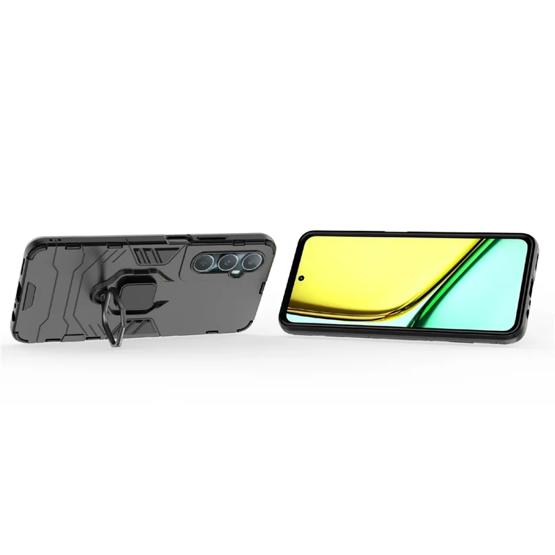 Per Realme C65 4G PC+TPU Phone Case Bracket Kickstand Drop Protection Phone Cover - Nero