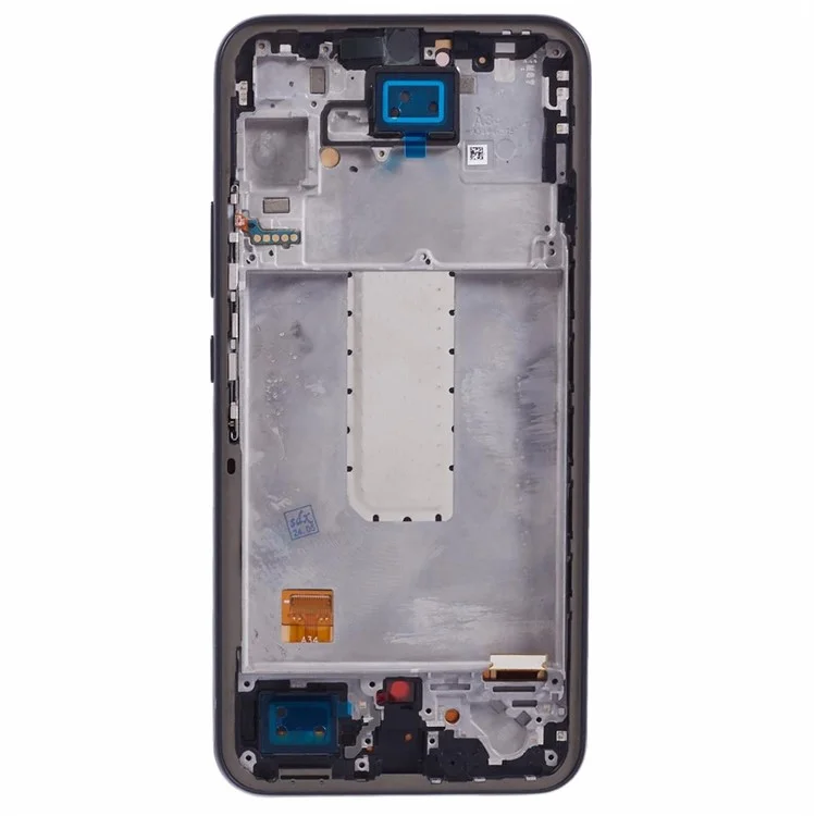 Para Samsung Galaxy A34 5G A346 Pantalla OLED de 6.36 pulgadas y ensamblaje de digitalizador + Pieza de repuesto del marco (sin logotipo) - Negro