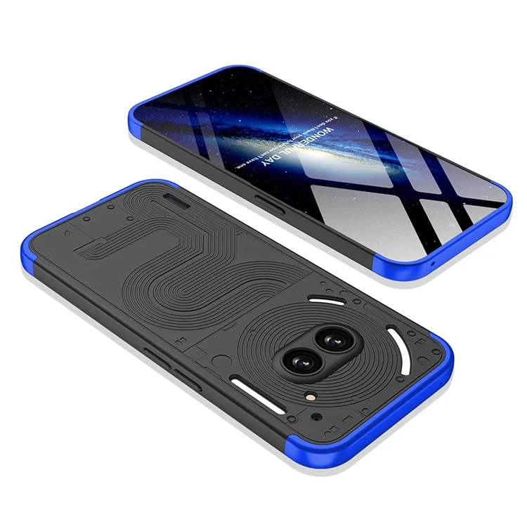 GKK Para Nada Phone (2a) Plus / (2a) Case Hard PC Impressão de Padrão Toque Suave Capa Traseira do Telefone - Azul
