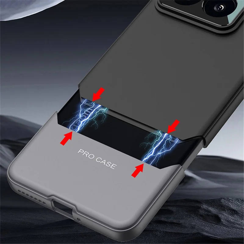 GKK For Xiaomi 14 Pro Wholesale Phone Case Detachable Magnetic PC Phone Case - Black+Grey
