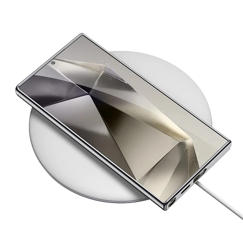 GKK For Samsung Galaxy S24 Ultra Case Electroplating PU Leather+PC Phone Cover  - Titanium Grey