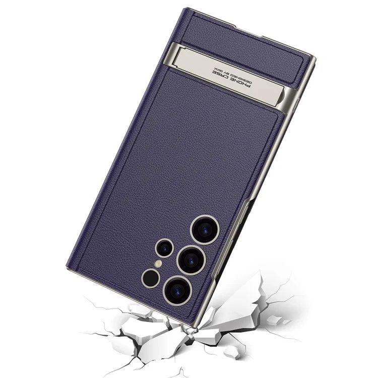 GKK For Samsung Galaxy S23 Ultra Leather Flip Case with Card Holder+Hidden Kickstand - Black