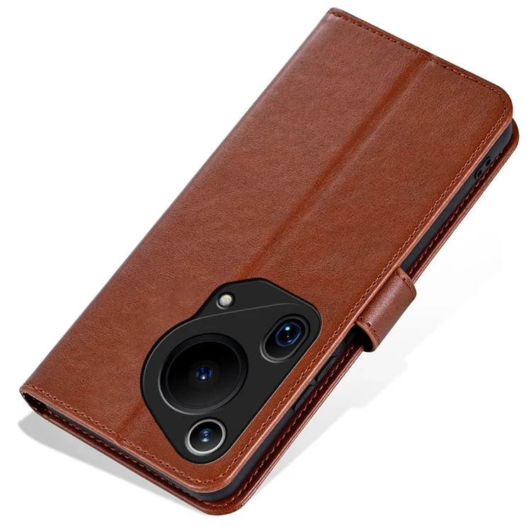 AZNS für Huawei Pura 70 Ultra Hülle Faltbarer Ständer PU-Leder Brieftasche Handyhülle - Braun