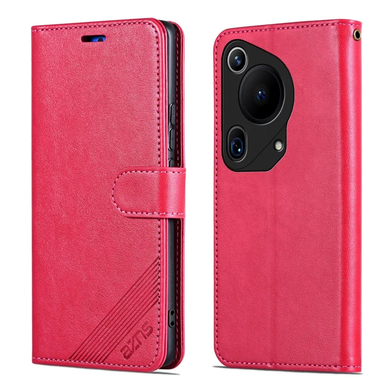 AZNS For Huawei Pura 70 Ultra Case Folding Stand PU Leather Wallet Phone Cover - Red