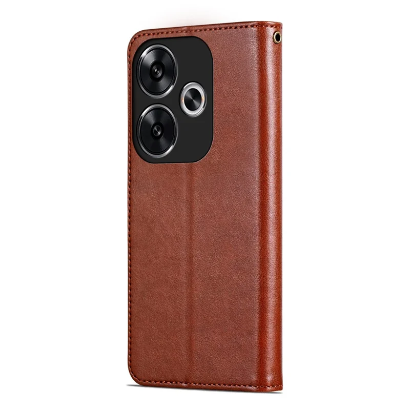 AZNS For Xiaomi Redmi Turbo 3 5G / Poco F6 5G Wholesale Phone Case Wallet Leather Flip Phone Cover - Brown