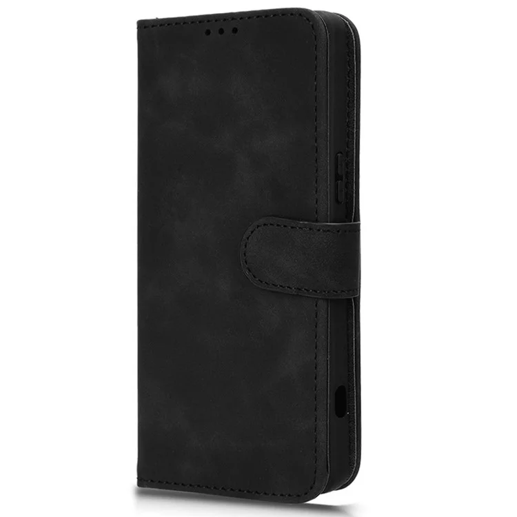 For Sony Xperia 1 VI Wallet Phone Case Skin-Touch PU Leather Stand Phone Cover - Black