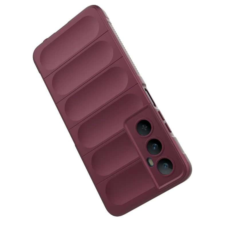 For Realme C65 4G Case Impact Resistant TPU Phone Protective Shell - Wine Red