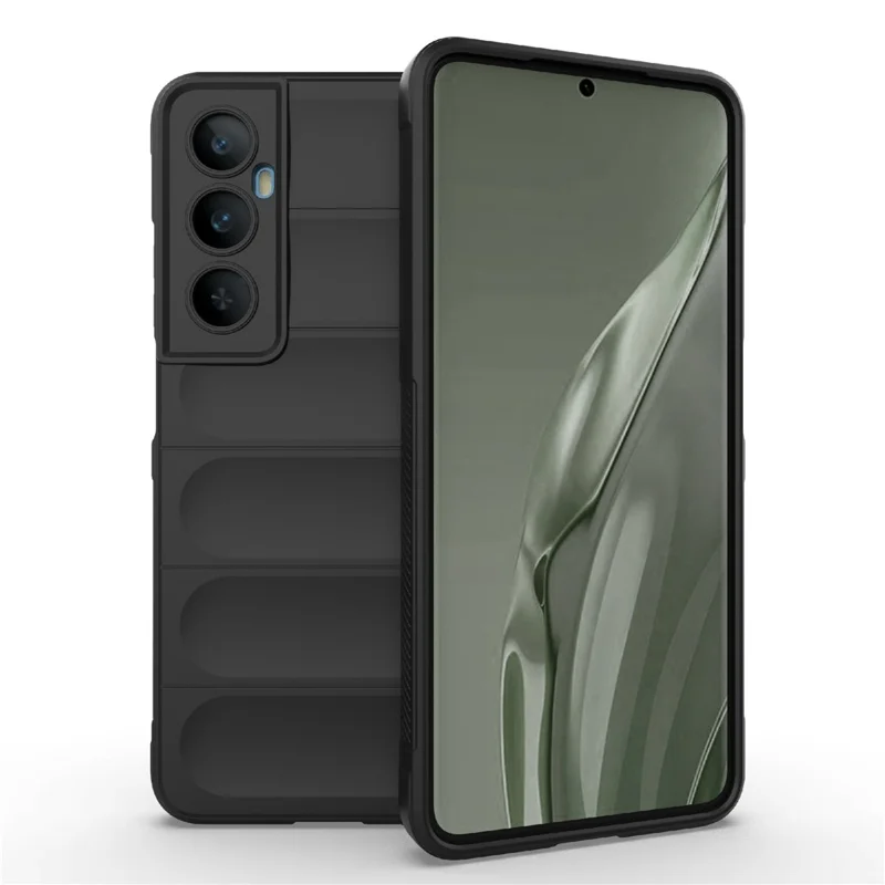 For Realme C65 4G Case Impact Resistant TPU Phone Protective Shell - Black
