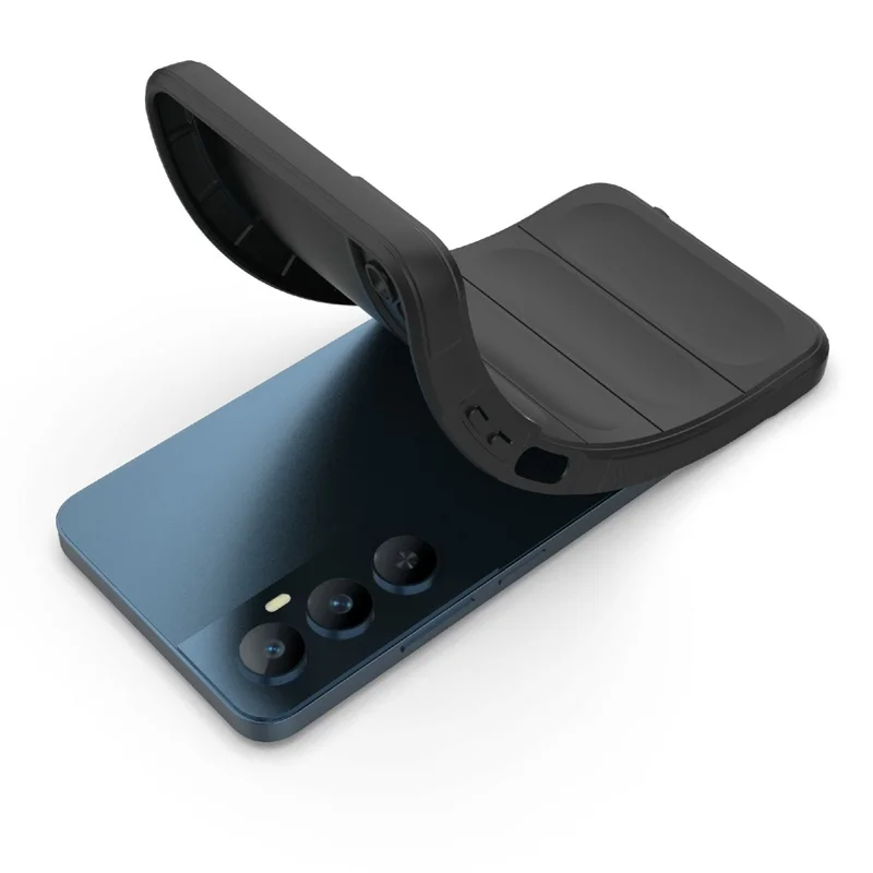 For Realme C65 4G Case Impact Resistant TPU Phone Protective Shell - Black