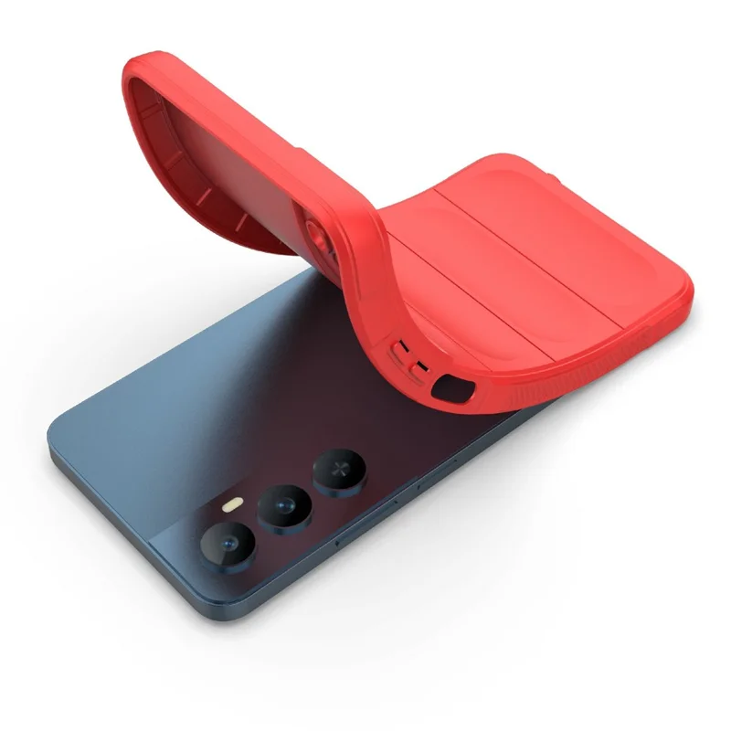 For Realme C65 4G Case Skokbestandig TPU Telefon Beskyttelsesdæksel - Rød