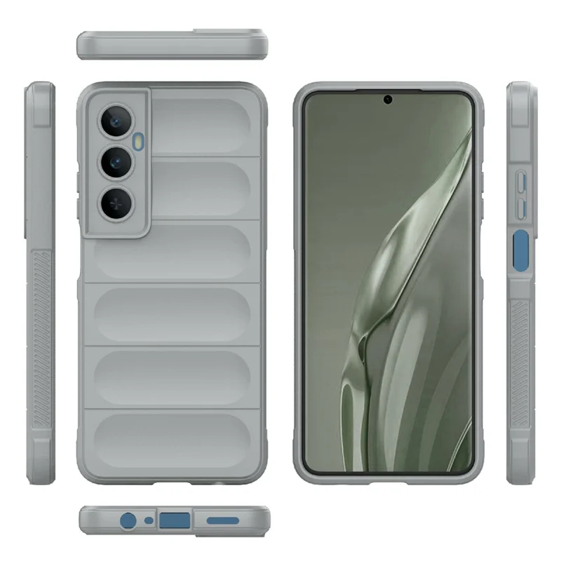 For Realme C65 4G Case Impact Resistant TPU Phone Protective Shell - Light Grey