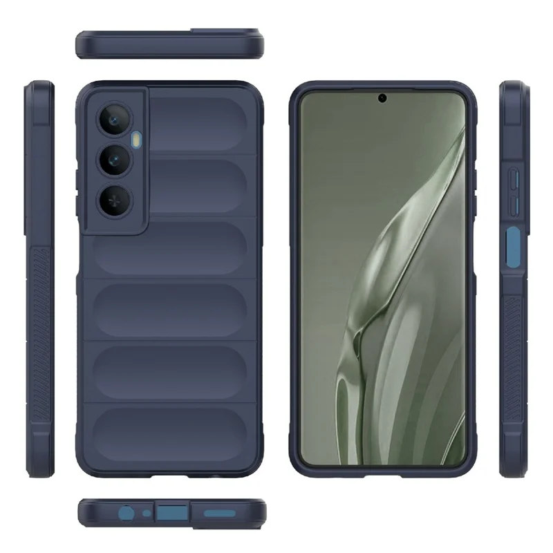 For Realme C65 4G Case Impact Resistant TPU Phone Protective Shell - Dark Blue